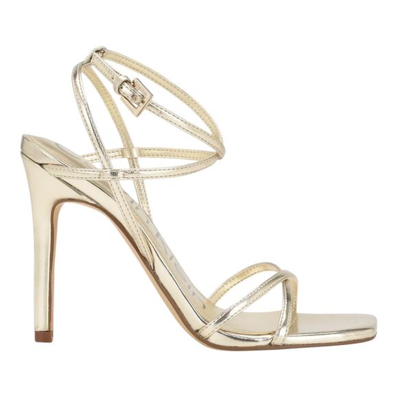 Calvin Klein Women's Tegin Strappy High Stiletto Dress Sandals Gold Size 9 - Picture 2 of 5